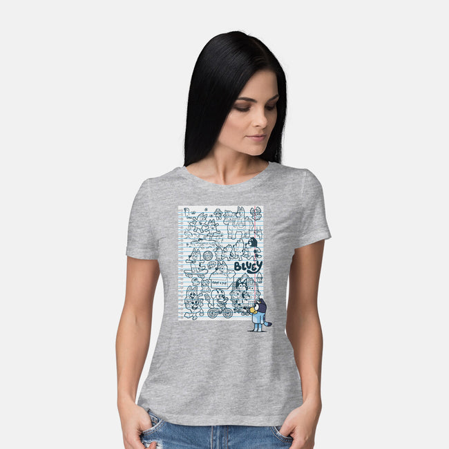 Doodle Heeler-Womens-Basic-Tee-Xentee