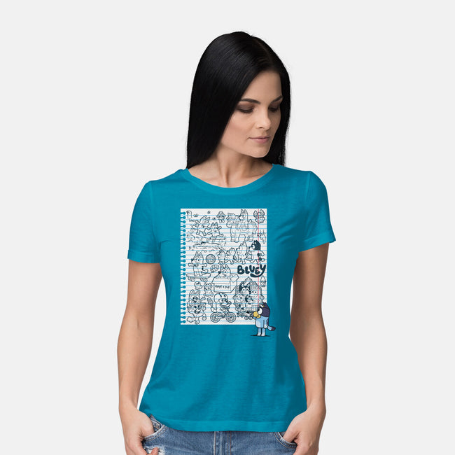 Doodle Heeler-Womens-Basic-Tee-Xentee