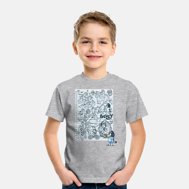 Doodle Heeler-Youth-Basic-Tee-Xentee