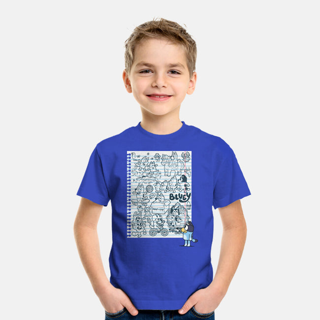 Doodle Heeler-Youth-Basic-Tee-Xentee