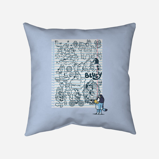 Doodle Heeler-None-Removable Cover-Throw Pillow-Xentee