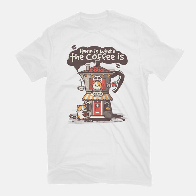 Home Is Where The Coffee Is-Womens-Fitted-Tee-NemiMakeit