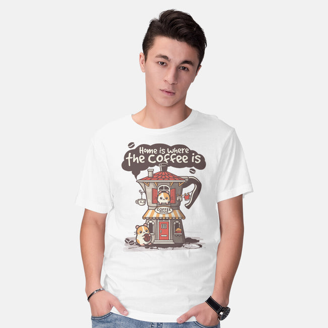 Home Is Where The Coffee Is-Mens-Basic-Tee-NemiMakeit