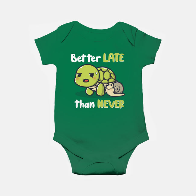 Better Late Than Never-Baby-Basic-Onesie-Freecheese