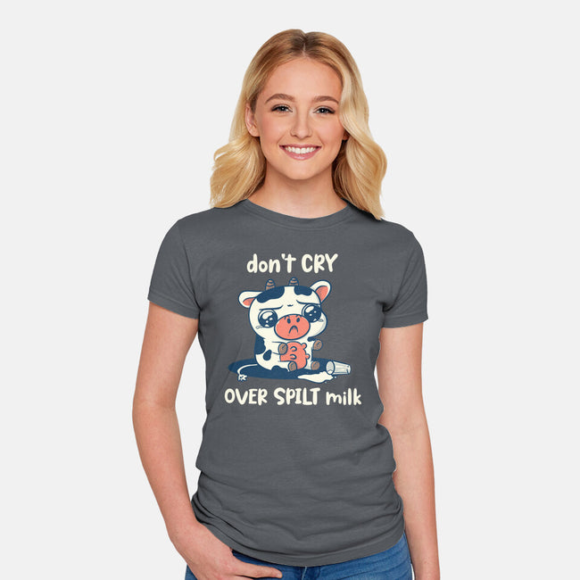 Don't Cry Please-Womens-Fitted-Tee-Freecheese