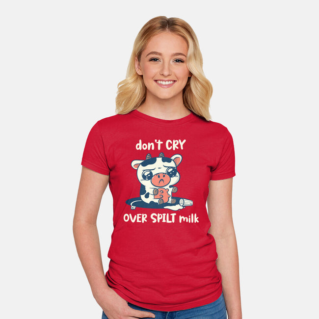 Don't Cry Please-Womens-Fitted-Tee-Freecheese