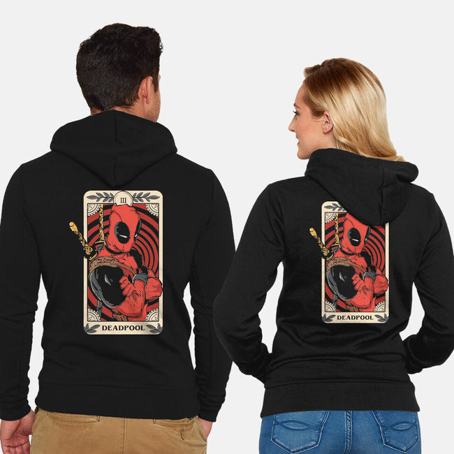 Deadpool Tarot-Unisex-Zip-Up-Sweatshirt-turborat14