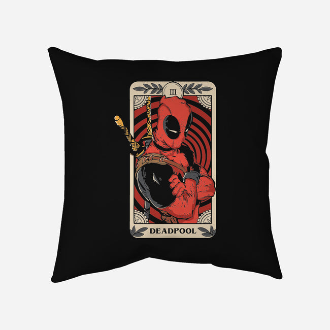 Deadpool Tarot-None-Removable Cover-Throw Pillow-turborat14