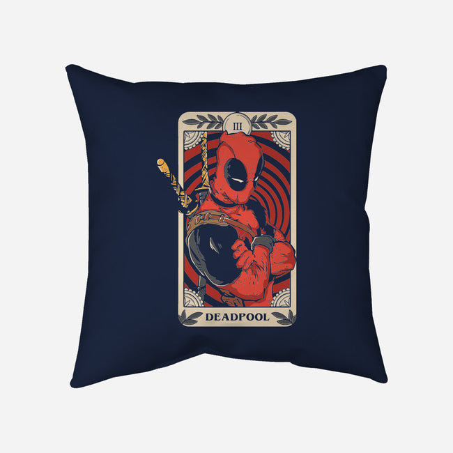 Deadpool Tarot-None-Removable Cover-Throw Pillow-turborat14