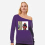 Here's Logan-Womens-Off Shoulder-Sweatshirt-Barbadifuoco