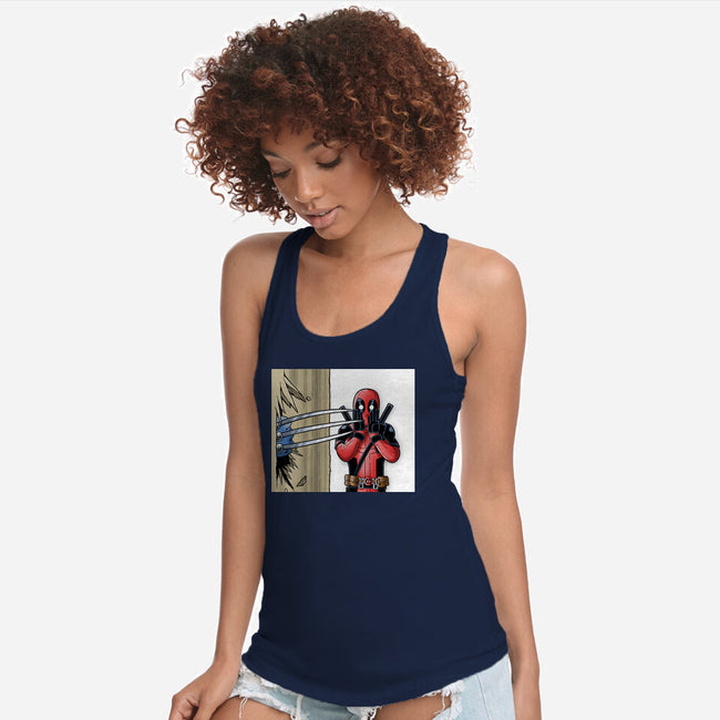 Here's Logan-Womens-Racerback-Tank-Barbadifuoco