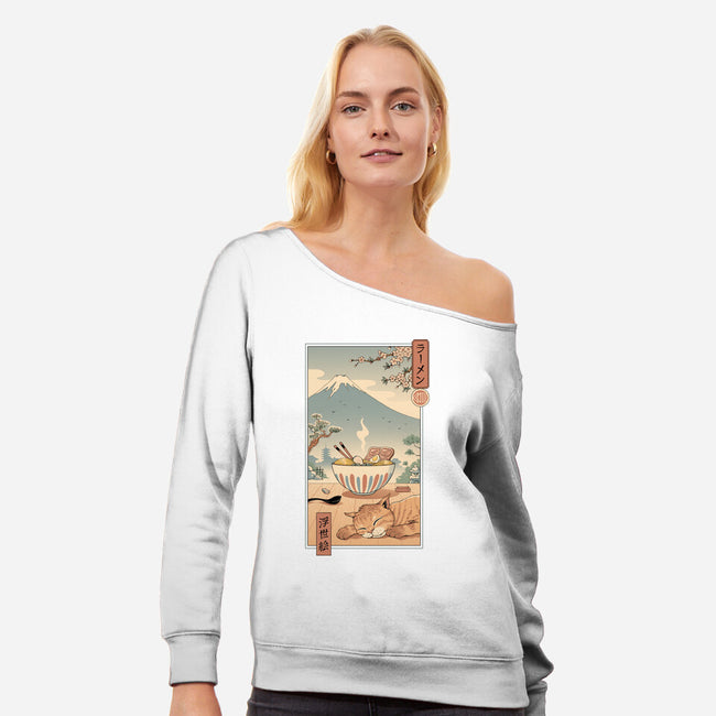 A Perfect Ramen Weather-Womens-Off Shoulder-Sweatshirt-vp021