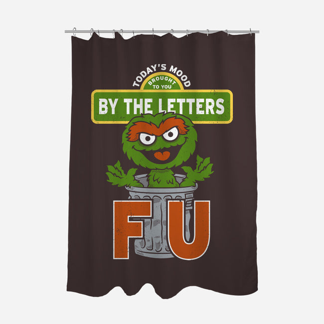 Grouchy Letters-None-Polyester-Shower Curtain-Nemons