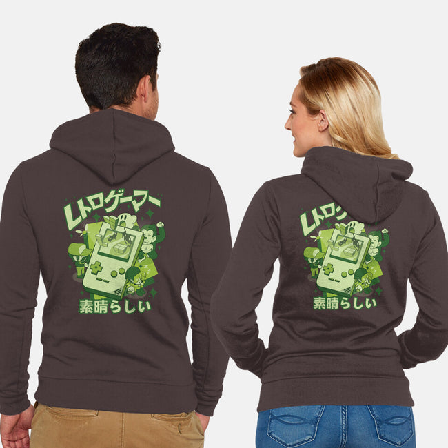 Retro Gamers Are Awesome-Unisex-Zip-Up-Sweatshirt-Kladenko