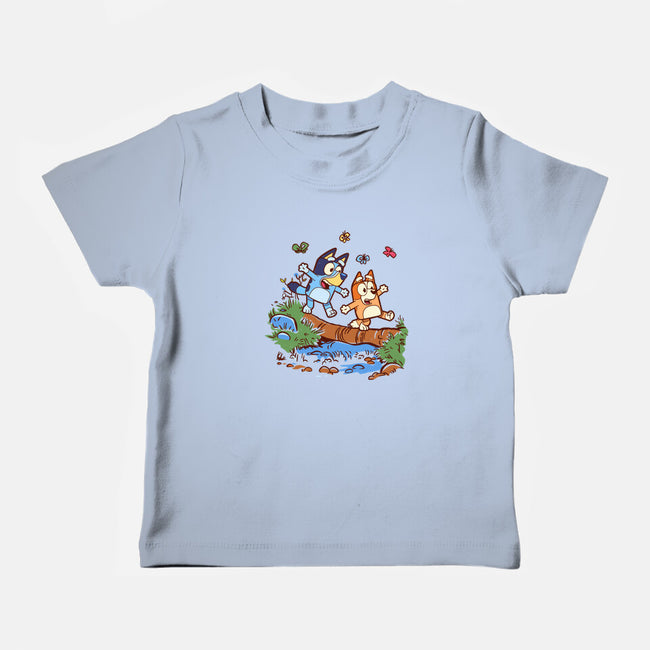 Walking Down The Stream-Baby-Basic-Tee-Xentee