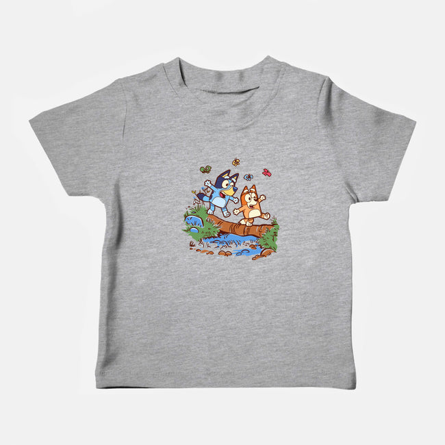 Walking Down The Stream-Baby-Basic-Tee-Xentee