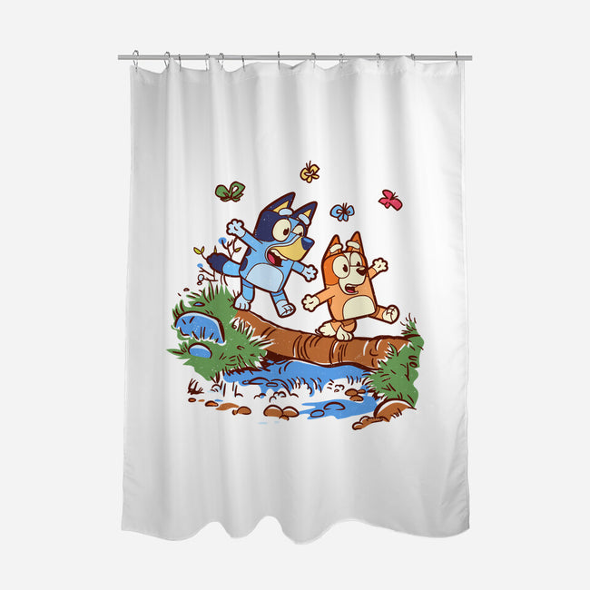 Walking Down The Stream-None-Polyester-Shower Curtain-Xentee