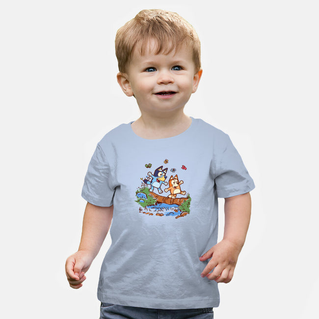 Walking Down The Stream-Baby-Basic-Tee-Xentee