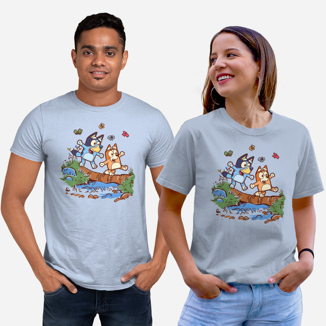 Walking Down The Stream-Unisex-Basic-Tee-Xentee