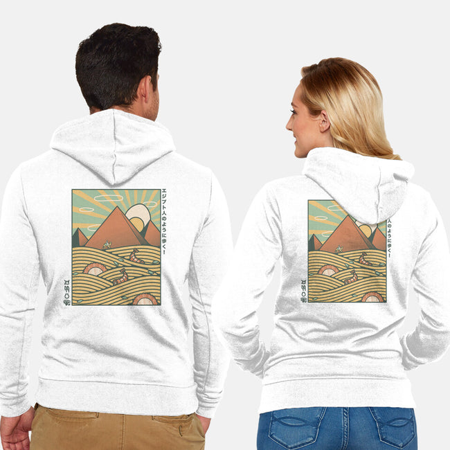 Egypt Mummy Ramen Pyramids-Unisex-Zip-Up-Sweatshirt-tobefonseca