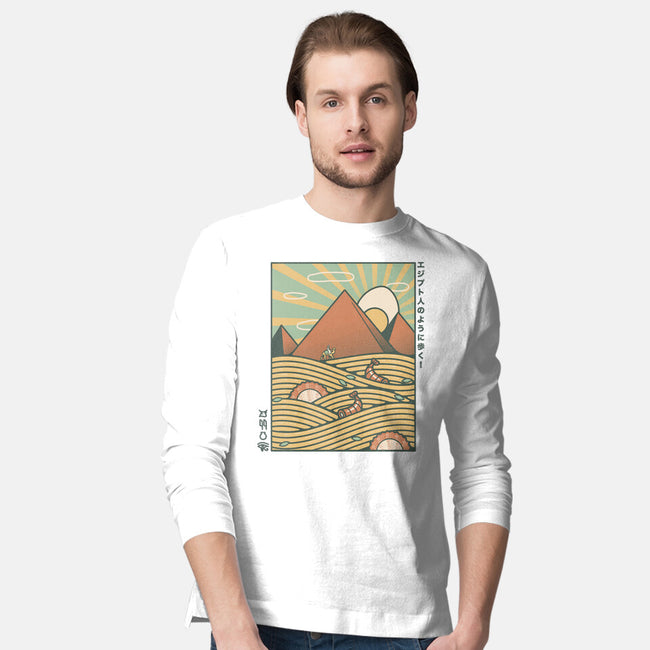 Egypt Mummy Ramen Pyramids-Mens-Long Sleeved-Tee-tobefonseca