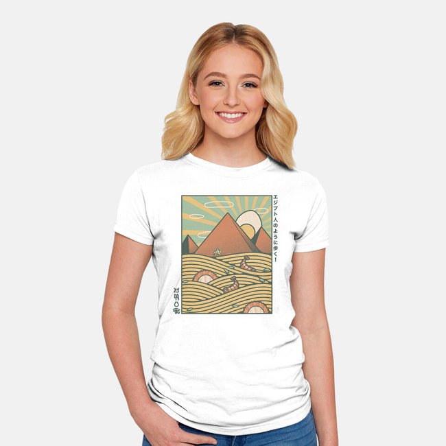 Egypt Mummy Ramen Pyramids-Womens-Fitted-Tee-tobefonseca