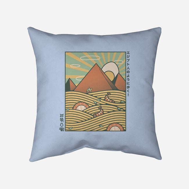 Egypt Mummy Ramen Pyramids-None-Removable Cover-Throw Pillow-tobefonseca