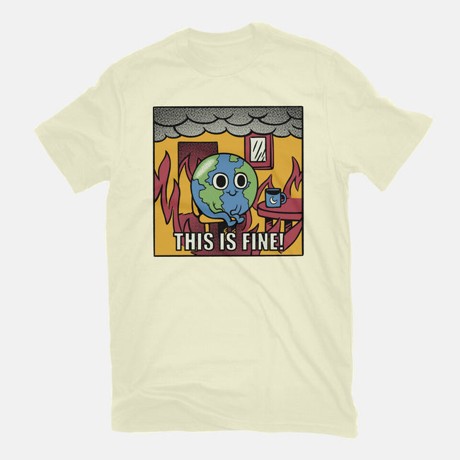 Earth It's Fine Room On Fire-Mens-Premium-Tee-tobefonseca