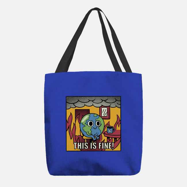 Earth It's Fine Room On Fire-None-Basic Tote-Bag-tobefonseca