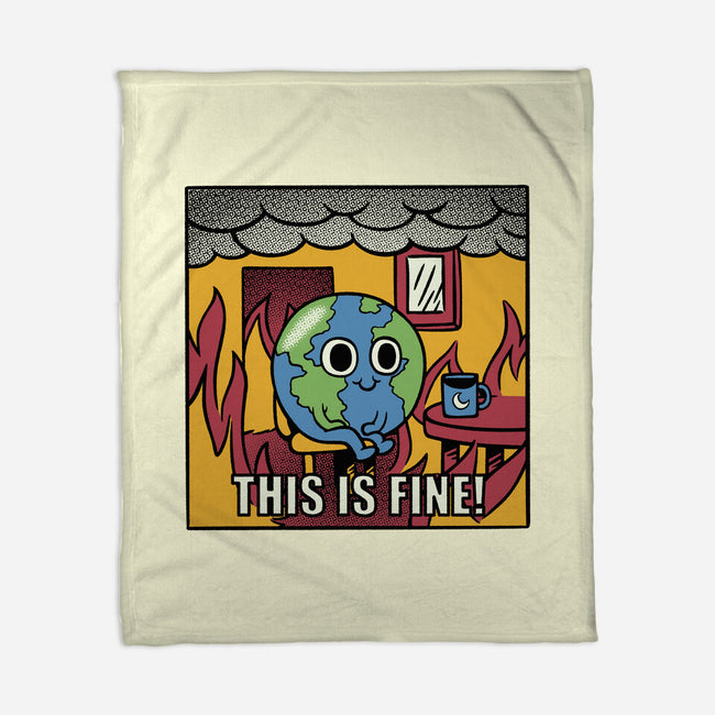 Earth It's Fine Room On Fire-None-Fleece-Blanket-tobefonseca