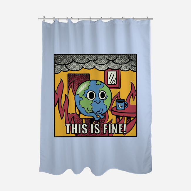 Earth It's Fine Room On Fire-None-Polyester-Shower Curtain-tobefonseca