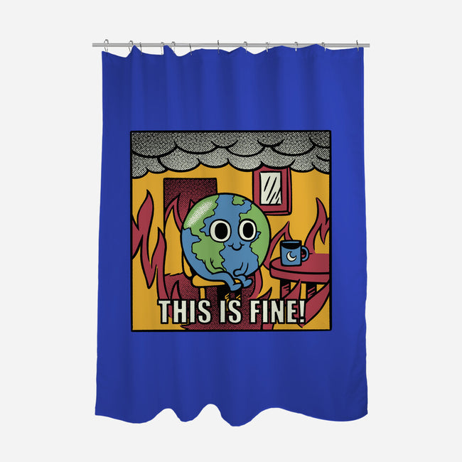 Earth It's Fine Room On Fire-None-Polyester-Shower Curtain-tobefonseca