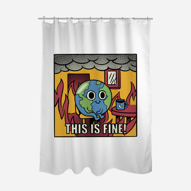 Earth It's Fine Room On Fire-None-Polyester-Shower Curtain-tobefonseca