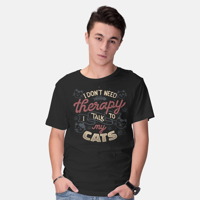 I Talk To My Cats-Mens-Basic-Tee-tobefonseca