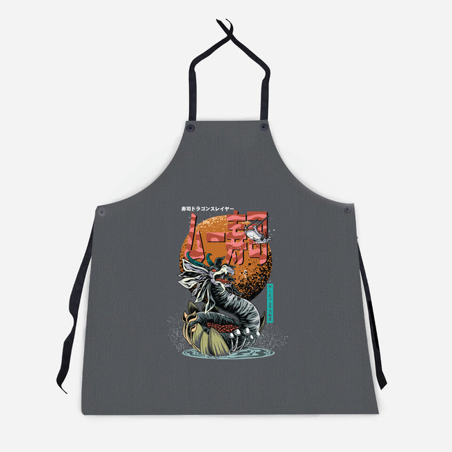 Dragon Sushi Slayer-Unisex-Kitchen-Apron-Kladenko