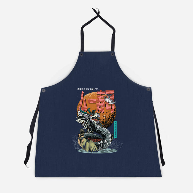 Dragon Sushi Slayer-Unisex-Kitchen-Apron-Kladenko