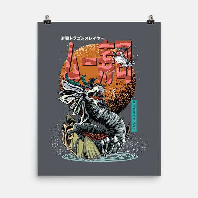 Dragon Sushi Slayer-None-Matte-Poster-Kladenko