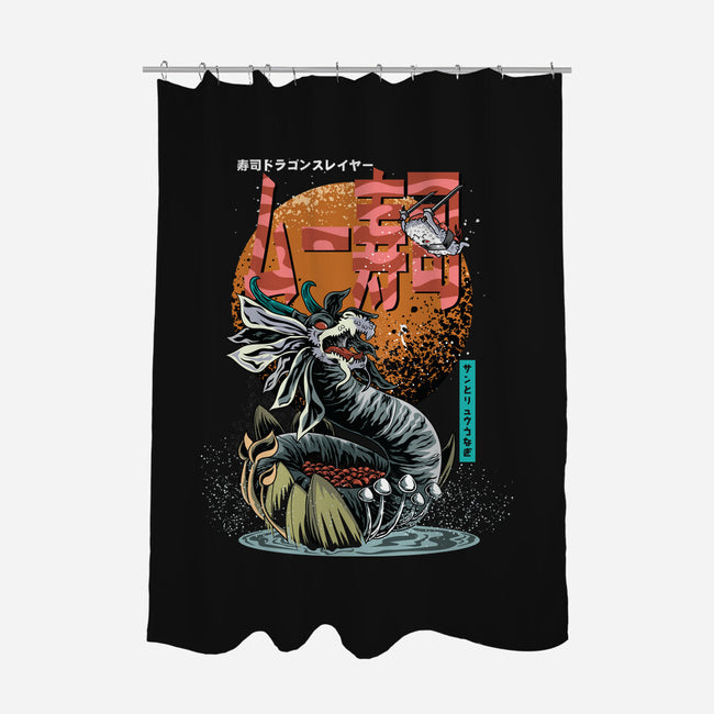 Dragon Sushi Slayer-None-Polyester-Shower Curtain-Kladenko