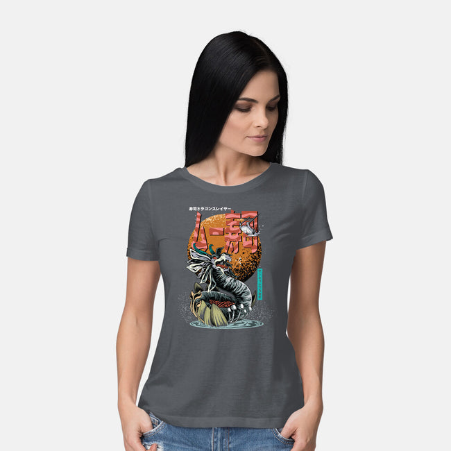 Dragon Sushi Slayer-Womens-Basic-Tee-Kladenko