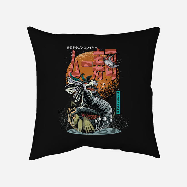 Dragon Sushi Slayer-None-Removable Cover-Throw Pillow-Kladenko