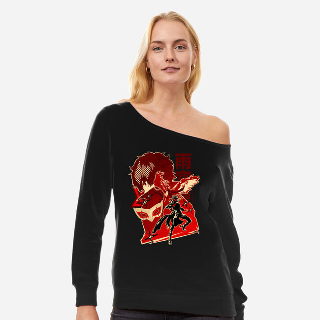 Code Name Joker-Womens-Off Shoulder-Sweatshirt-hypertwenty