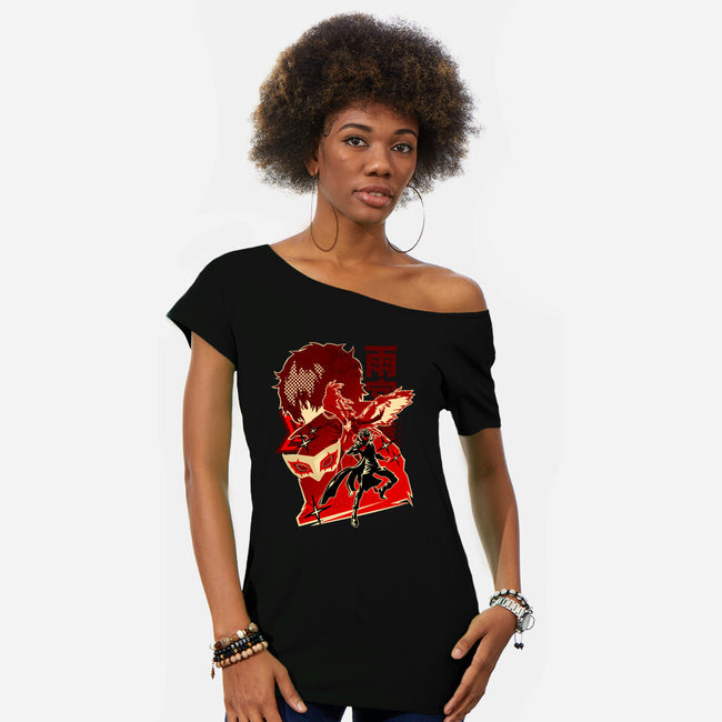 Code Name Joker-Womens-Off Shoulder-Tee-hypertwenty