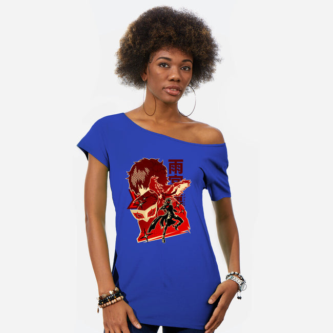 Code Name Joker-Womens-Off Shoulder-Tee-hypertwenty