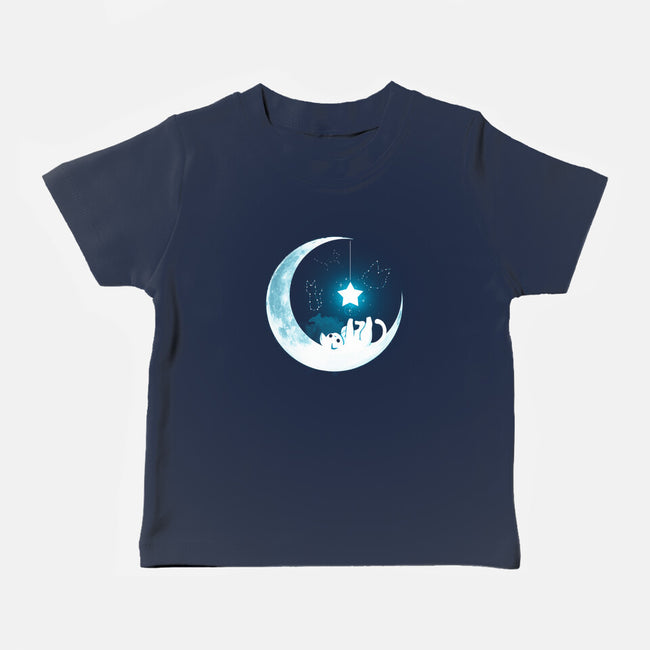 Kitten Moon Night-Baby-Basic-Tee-Vallina84