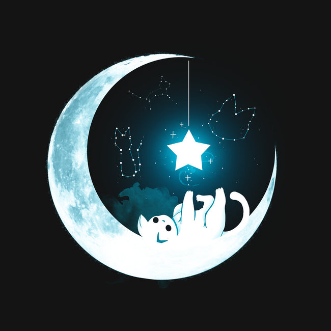 Kitten Moon Night-Unisex-Baseball-Tee-Vallina84