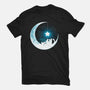 Kitten Moon Night-Unisex-Basic-Tee-Vallina84