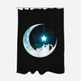 Kitten Moon Night-None-Polyester-Shower Curtain-Vallina84