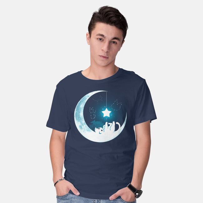 Kitten Moon Night-Mens-Basic-Tee-Vallina84