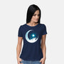 Kitten Moon Night-Womens-Basic-Tee-Vallina84