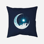 Kitten Moon Night-None-Removable Cover-Throw Pillow-Vallina84